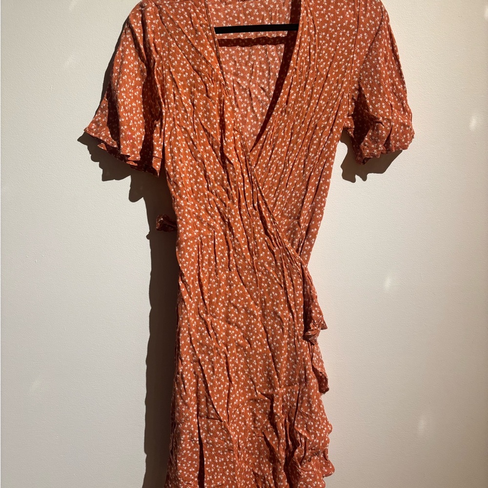 Ghanda Terracotta Floral Mini Dress